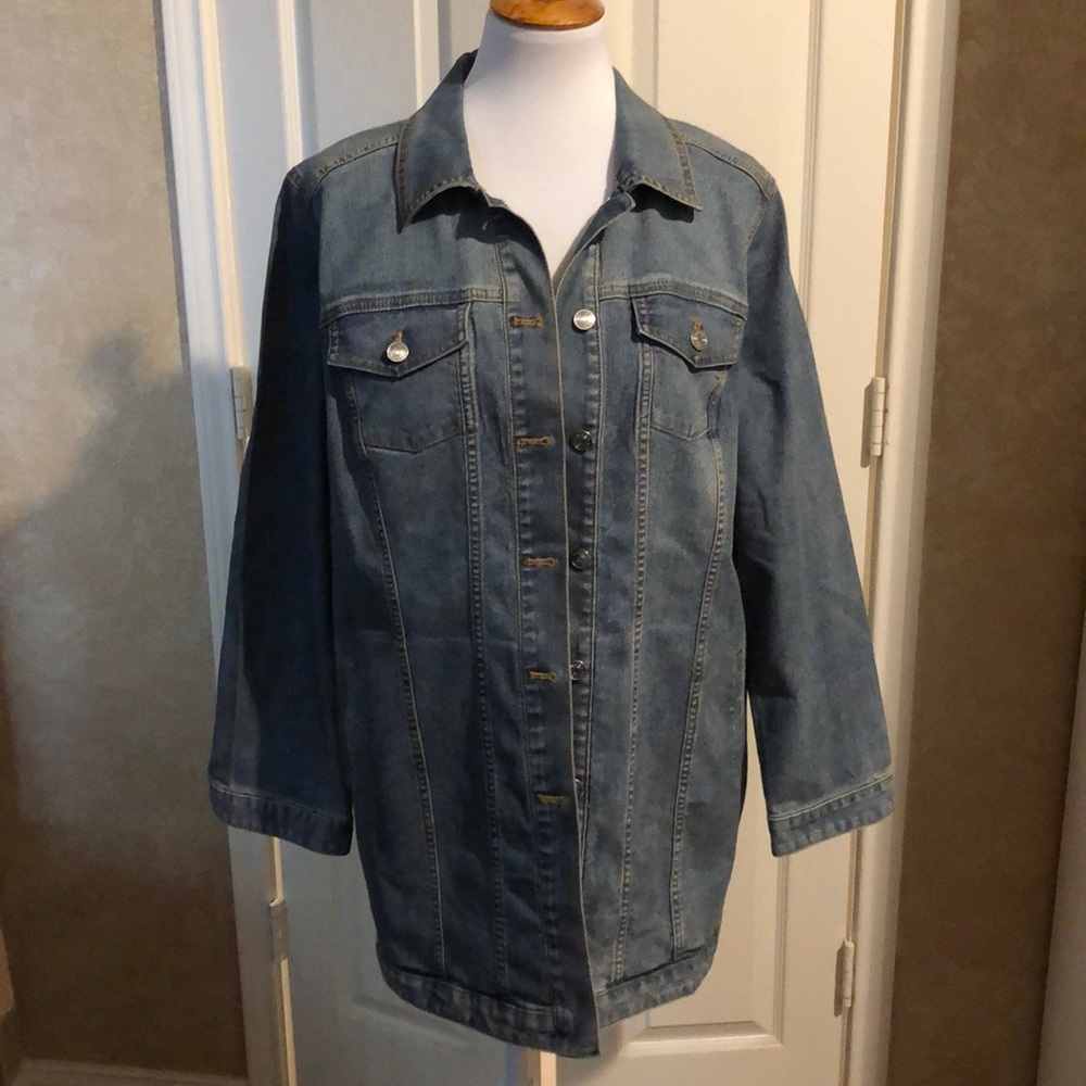 Chico’s Long Denim Jacket